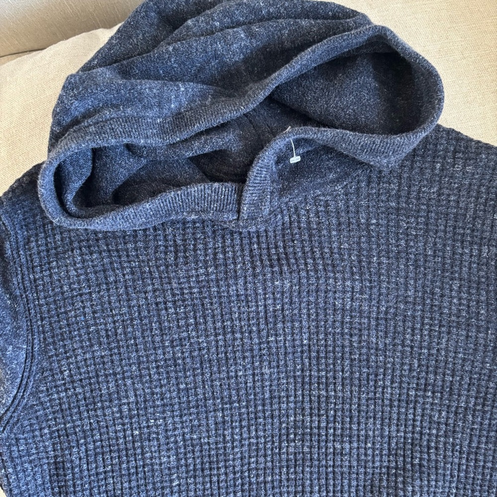 Gap Cozy Knit Navy Hoodie Sweater Size XS - Picture 6 of 14